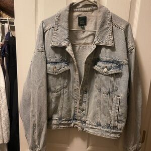 Wild Fable Light Gray distressed Denim Jacket